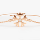 Minimalist Snowflake Moissanite Bracelet for Women  customdiamjewel Sterling Silver Rose Gold VVS-EF