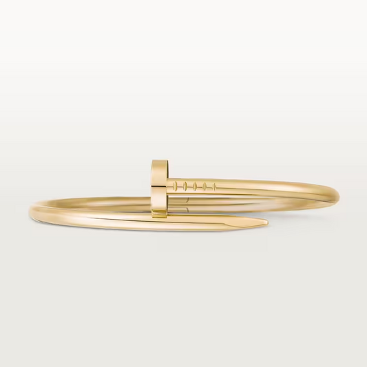 Open Cuff Nail Bangle Bracelet  customdiamjewel 10 KT Solid Gold Yellow Gold 