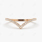 0.14 CTW Lab Grown Diamond Chevron Wedding Band  customdiamjewel 10KT Rose Gold VVS-EF