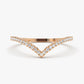0.14CTW Natural Diamond Chevron Shape Women's Wedding Band  customdiamjewel 10KT Rose Gold VVS-EF