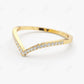0.14 CTW Lab Grown Diamond Chevron Wedding Band  customdiamjewel   