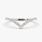 0.14CTW Natural Diamond Chevron Shape Women's Wedding Band  customdiamjewel 10KT White Gold VVS-EF