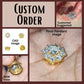 Crushed Ice Cushion Shaped Halo Moissanite Pendant  customdiamjewel   