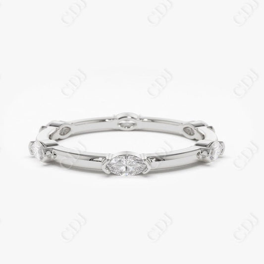 0.45CTW Lab Grown Marquise Diamond Women's Wedding Ring  customdiamjewel Sterling Silver White Gold VVS-EF