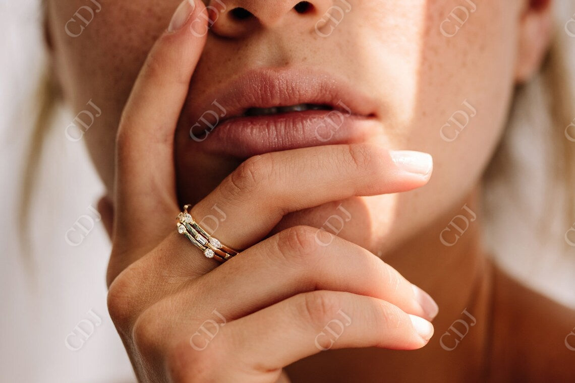 0.45CTW East West Marquise Cut Natural Diamond Wedding Band  customdiamjewel   