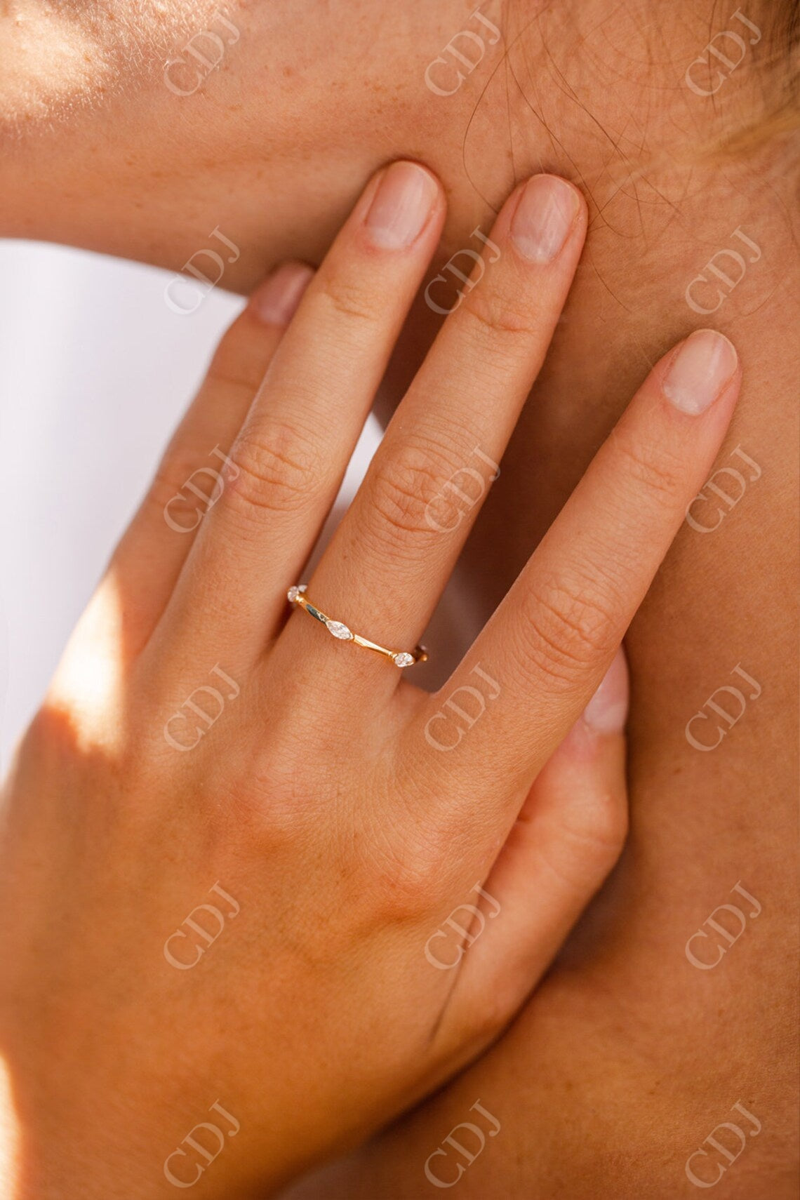 0.45CTW East West Marquise Cut Natural Diamond Wedding Band  customdiamjewel   