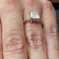 1.58CTW Princess Cut Moissanite Celtic Engagement Ring