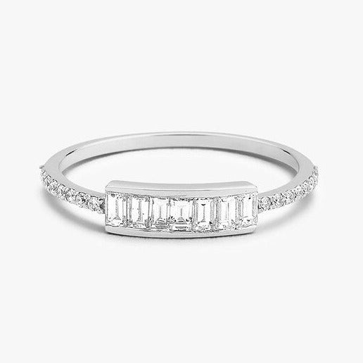 0.46CTW Natural Diamond 14K Gold Half Eternity Women's Band  customdiamjewel 10 KT Solid Gold White Gold VVS-EF