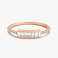 0.46CTW Natural Diamond 14K Gold Half Eternity Women's Band  customdiamjewel 10 KT Solid Gold Rose Gold VVS-EF