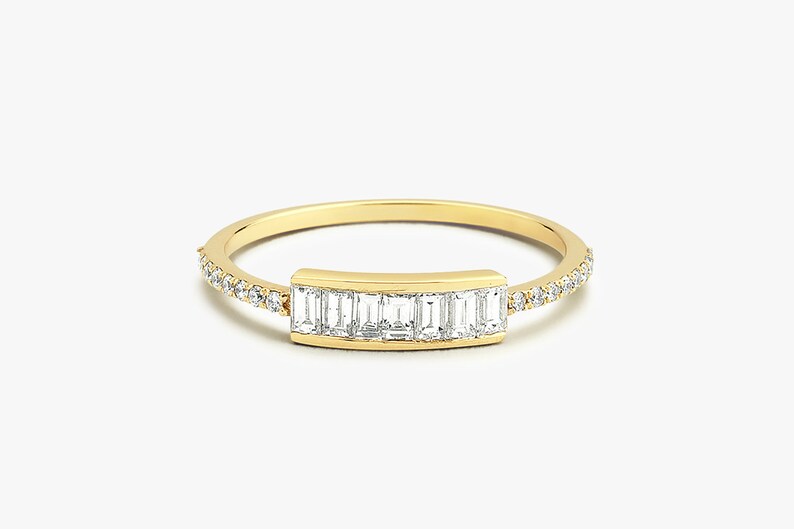 0.46CTW Natural Diamond 14K Gold Half Eternity Women's Band  customdiamjewel 10 KT Solid Gold Yellow Gold VVS-EF