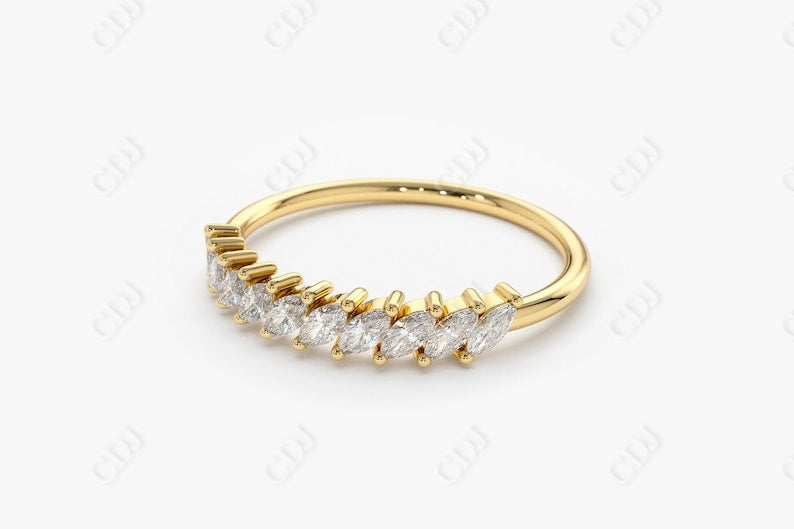 0.40CTW Lab Grown Marquise Diamond Wedding Band  customdiamjewel   
