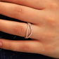 Womens Rose Gold Moissanite Curved Wedding Band