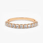 0.41CTW Round Cut Natural Diamond Shared Setting Wedding Band  customdiamjewel 10 KT Solid Gold Rose Gold VVS-EF
