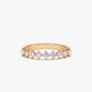 0.55CTW Natural Diamond 14K Solid Gold Half Eternity Band  customdiamjewel 10 KT Solid Gold Rose Gold VVS-EF