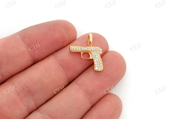 Antique Style 0.20CTW Handgun Pendant  customdiamjewel   