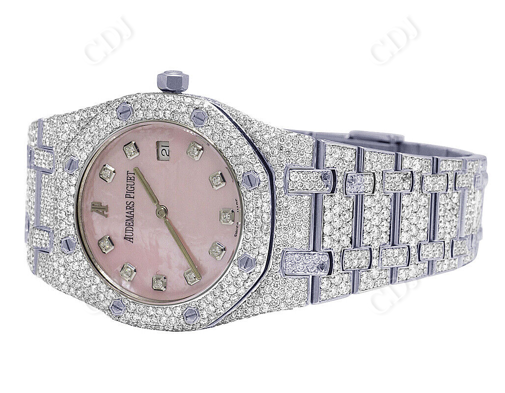 35MM Stainless Steel AP Real Diamond Watch (12.5 CTW)