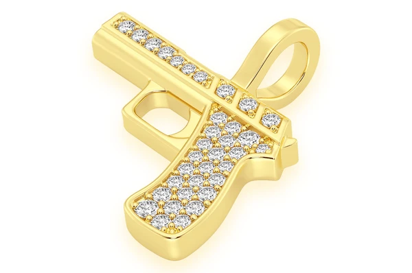 Antique Style 0.20CTW Handgun Pendant  customdiamjewel   