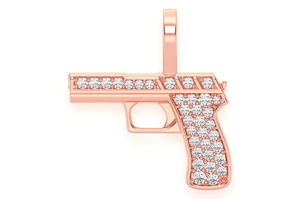 Antique Style 0.20CTW Handgun Pendant  customdiamjewel   