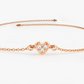 Tiny Moissanite Heart Shape Bracelet  customdiamjewel Sterling Silver Rose Gold VVS-EF