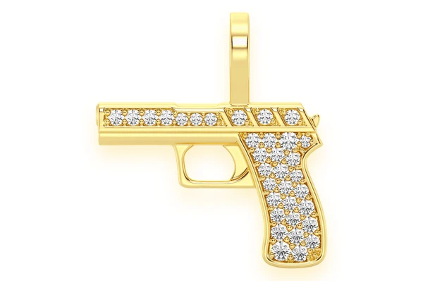 Antique Style 0.20CTW Handgun Pendant  customdiamjewel   