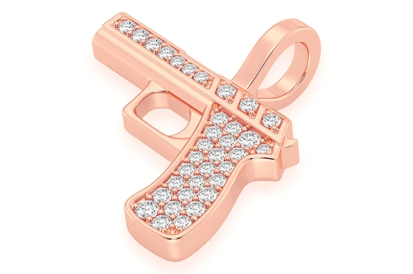 Antique Style 0.20CTW Handgun Pendant  customdiamjewel   