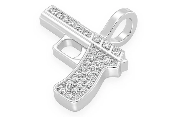 Antique Style 0.20CTW Handgun Pendant  customdiamjewel   