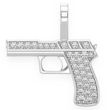Antique Style 0.20CTW Handgun Pendant  customdiamjewel   
