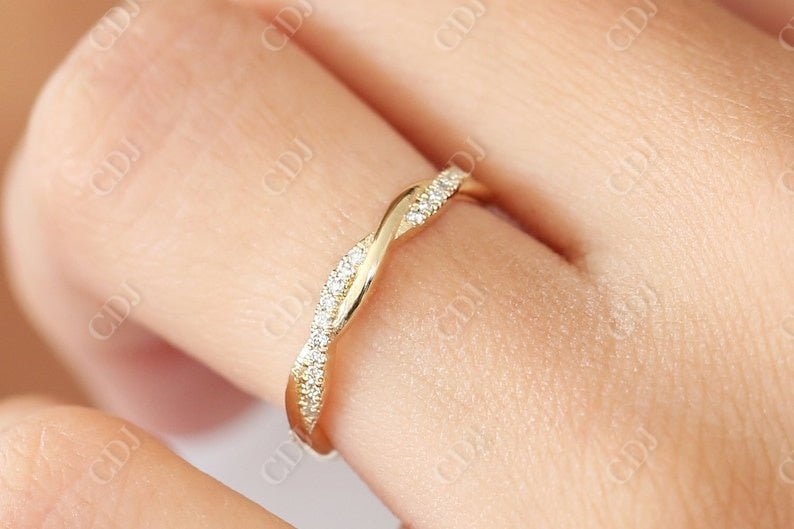 0.27CTW Natural Diamond Twisted Full Eternity Wedding Band  customdiamjewel   