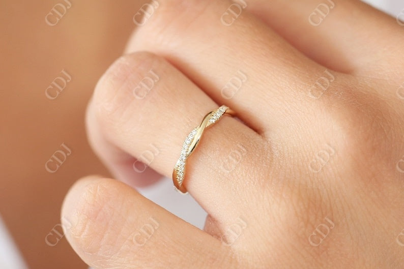0.27CTW Natural Diamond Twisted Full Eternity Wedding Band  customdiamjewel   