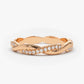 0.27CTW Natural Diamond Twisted Full Eternity Wedding Band  customdiamjewel 10 KT Solid Gold Rose Gold VVS-EF