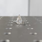 Pear Cut Moissanite White Gold Chevron Band Bridal Ring Set