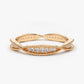 0.35CTW Natural diamond Micro Pave Twisted Eternity Wedding Band  customdiamjewel 10 KT Solid Gold Rose Gold VVS-EF