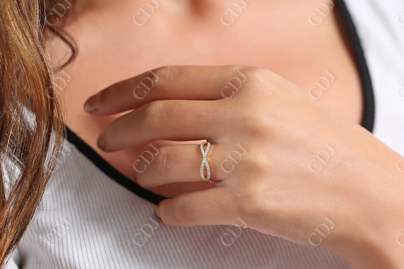 0.22CTW Lab Grown Diamond Infinity Wedding Band For Women  customdiamjewel   