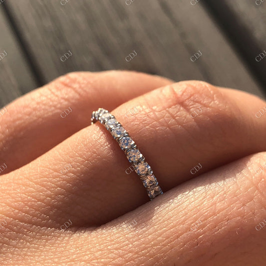 Round Cut Full Eternity Moissanite Wedding Band  customdiamjewel   