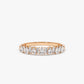 0.64CTW Heart And Baguette Cut Natural Diamond Half Eternity Band  customdiamjewel 10 KT Solid Gold Rose Gold VVS-EF
