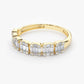 0.65CTW Baguette And Round Cut Natural Diamond Half Eternity Band  customdiamjewel   