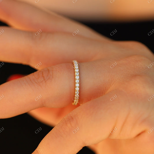 1.4mm Moissanite Eternity Wedding Band Women  customdiamjewel   