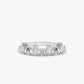 0.59CTW Baguette Cut Natural Diamond Nesting Wedding Band  customdiamjewel 10 KT Solid Gold White Gold VVS-EF