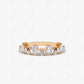 0.59CTW Lab Grown Baguette Diamond Wedding Band  customdiamjewel Sterling Silver Rose Gold VVS-EF