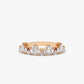 0.59CTW Baguette Cut Natural Diamond Nesting Wedding Band  customdiamjewel 10 KT Solid Gold Rose Gold VVS-EF