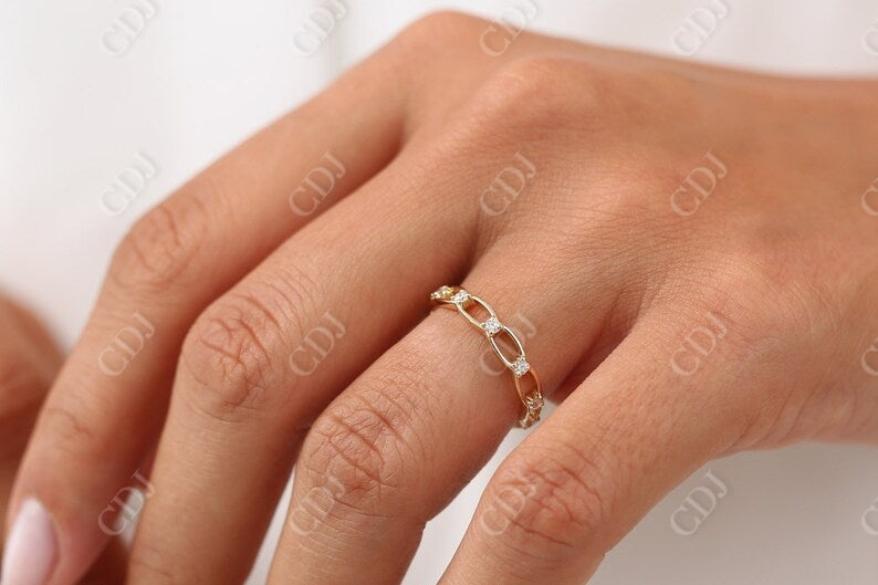 0.38CTW Lab Grown Link Eternity Wedding Diamond Band  customdiamjewel   