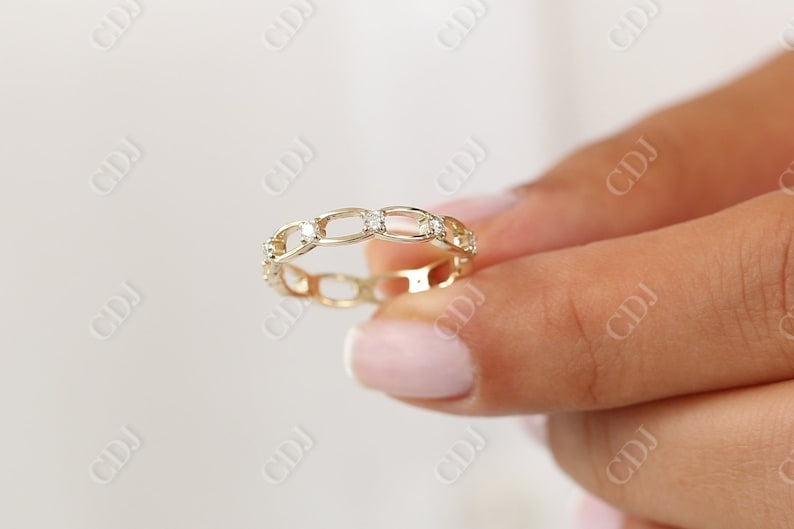0.38CTW Lab Grown Link Eternity Wedding Diamond Band  customdiamjewel   