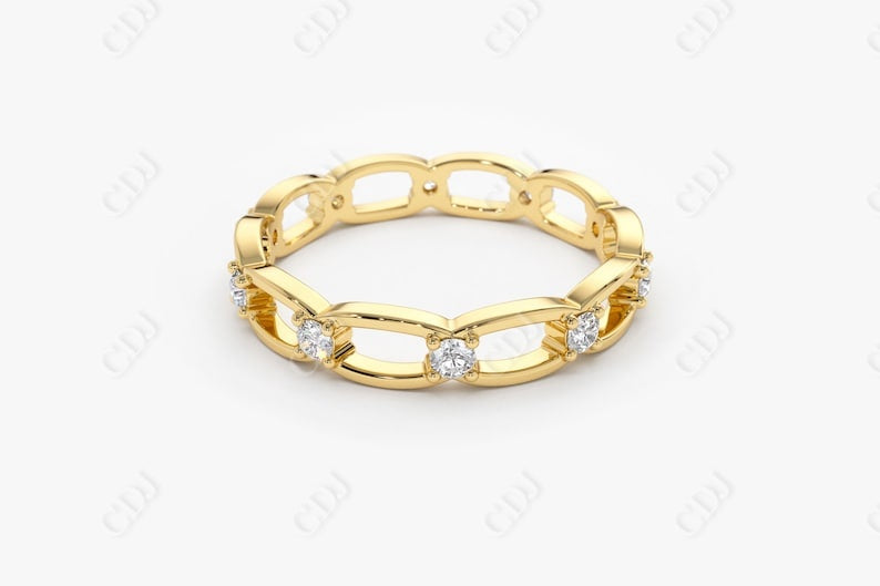 0.38CTW Lab Grown Link Eternity Wedding Diamond Band  customdiamjewel   