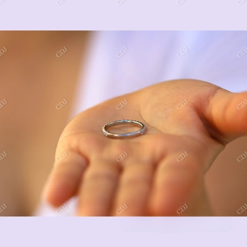 0.40CTW Lab Grown Diamond 3/4 Eternity Wedding Band  customdiamjewel   