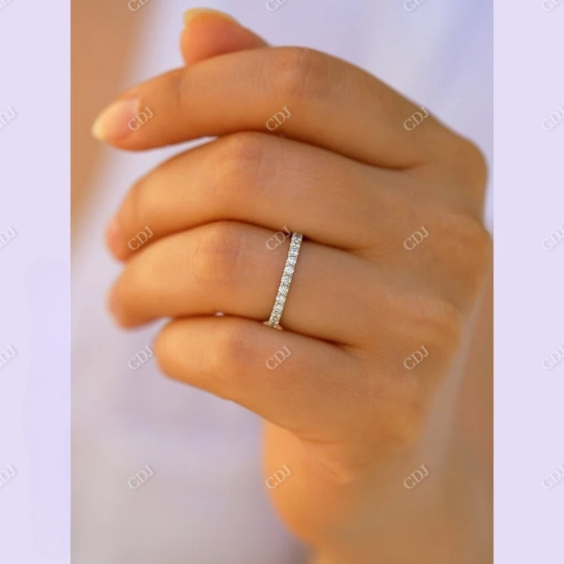 0.40CTW Lab Grown Diamond 3/4 Eternity Wedding Band  customdiamjewel   