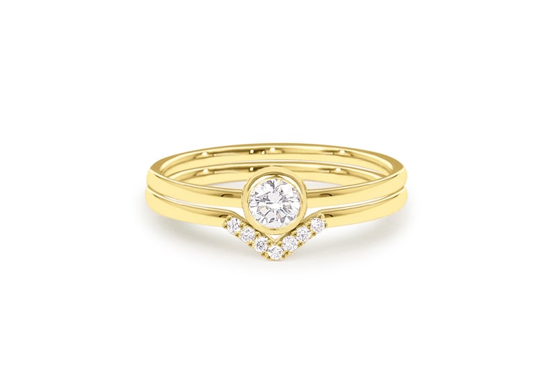 0.37CTW Oval Cut Natural Diamond Antique Engagement Ring  customdiamjewel 10 KT Solid Gold Yellow Gold VVS-EF