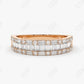 0.85CTW Lab Grown Baguette Diamond Wedding Band  customdiamjewel Sterling Silver Rose Gold VVS-EF