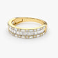 0.85CTW Baguette Cut Natural Diamond Half Eternity Wedding Band  customdiamjewel   