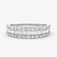 0.85CTW Baguette Cut Natural Diamond Half Eternity Wedding Band  customdiamjewel 10 KT Solid Gold White Gold VVS-EF