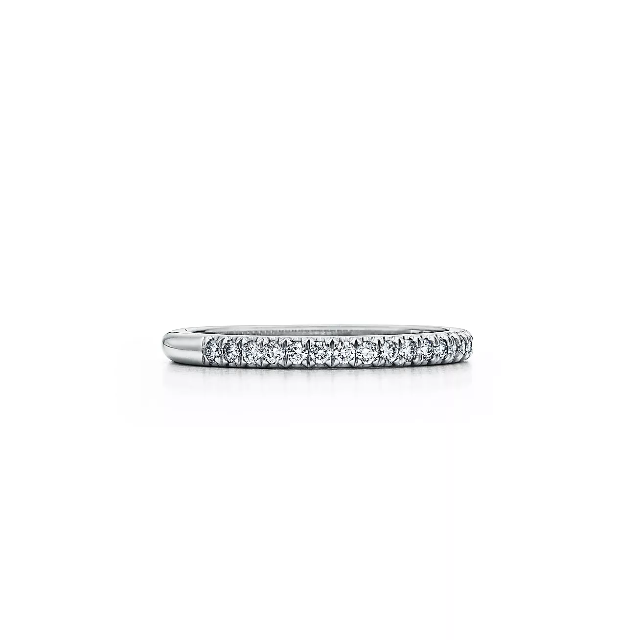 0.17 CTW Natural Diamond Half Eternity Ring  customdiamjewel 10KT White Gold VVS-EF